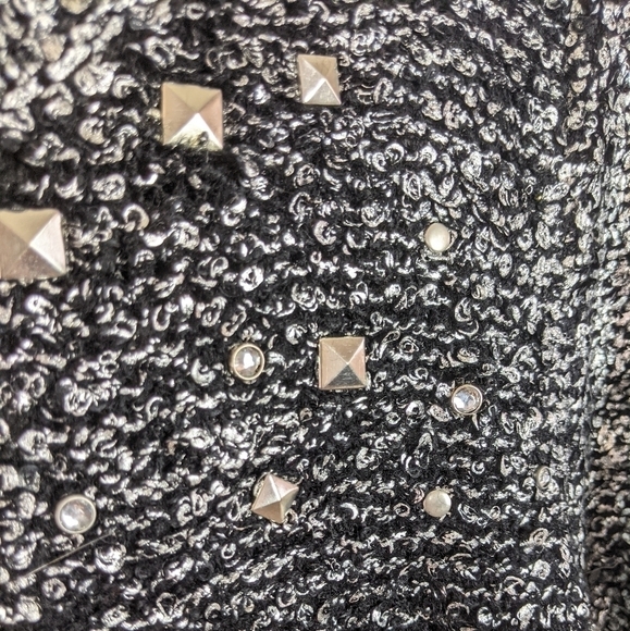 Alberto Makali Black Silver Studded Knit Sweater L - Picture 4 of 7